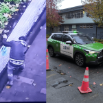Monitoreo de cámaras permitió la detención de dos personas por rayados en la escalera Rancagua