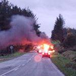 Ataque incendiario deja dos camiones destruidos y conductores agredidos en Collipulli